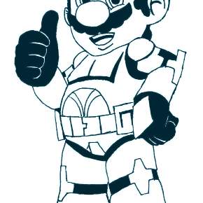 Раскраска Марио