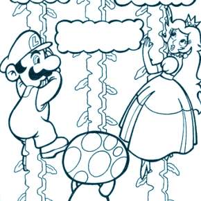 Раскраска Марио