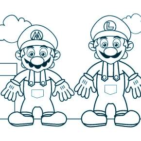 Раскраска Марио