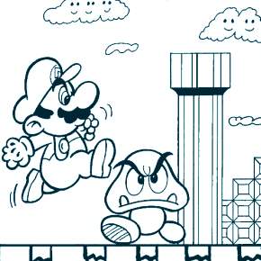 Раскраска Марио