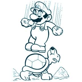 Раскраска Марио