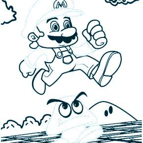 Раскраска Марио