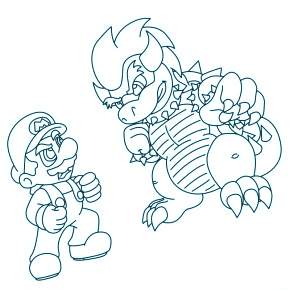 Раскраска Марио