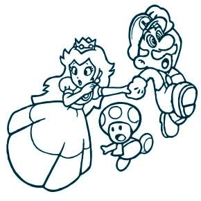 Раскраска Марио
