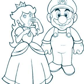 Раскраска Марио