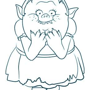 Раскраска Тролли