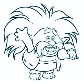 Раскраска Тролли