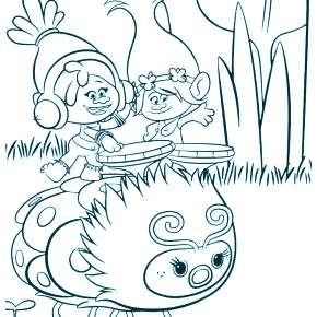 Раскраска Тролли