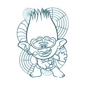 Раскраска Тролли