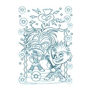 Раскраска Тролли