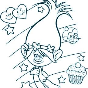 Раскраска Тролли