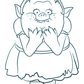 Раскраска Тролли