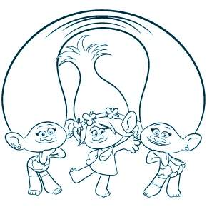 Раскраска Тролли