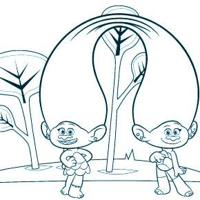 Раскраска Тролли