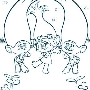 Раскраска Тролли