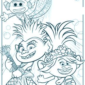 Раскраска Тролли