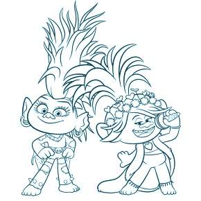 Раскраска Тролли