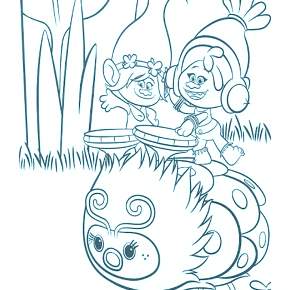 Раскраска Тролли