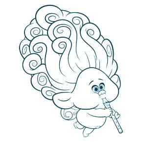 Раскраска Тролли