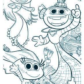 Раскраска Тролли