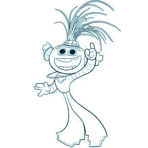 Раскраска Тролли