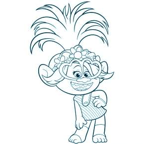 Раскраска Тролли