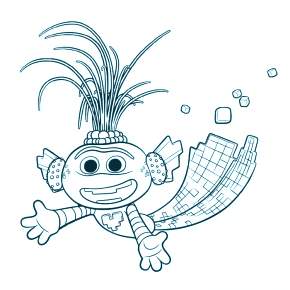 Раскраска Тролли