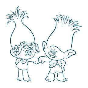 Раскраска Тролли