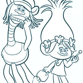 Раскраска Тролли