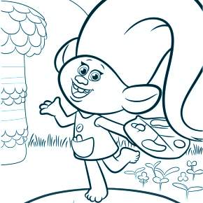 Раскраска Тролли