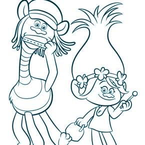 Раскраска Тролли