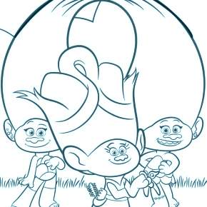 Раскраска Тролли