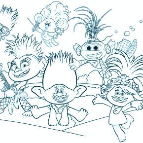 Раскраска Тролли