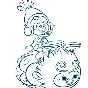 Раскраска Тролли