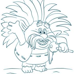 Раскраска Тролли