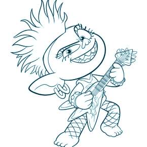 Раскраска Тролли