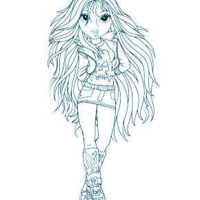 Раскраска кукла Мокси Раскраска кукла Мокси