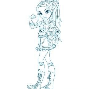 Раскраска кукла Мокси Раскраска кукла Мокси