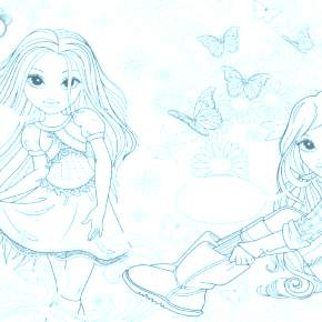 Раскраска кукла Мокси Раскраска кукла Мокси