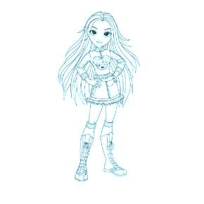 Раскраска кукла Мокси Раскраска кукла Мокси