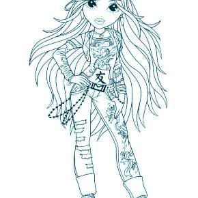 Раскраска кукла Мокси Раскраска кукла Мокси