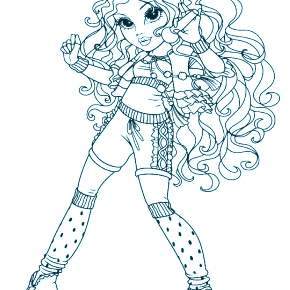 Раскраска кукла Мокси Раскраска кукла Мокси