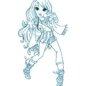 Раскраска кукла Мокси Раскраска кукла Мокси