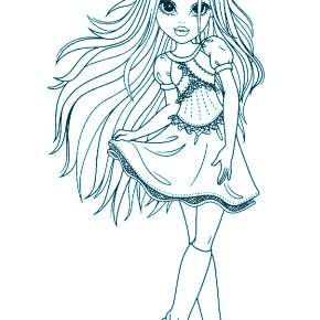 Раскраска кукла Мокси Раскраска кукла Мокси