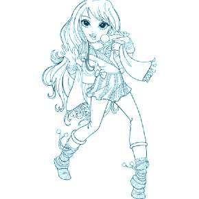 Раскраска кукла Мокси Раскраска кукла Мокси