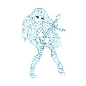 Раскраска кукла Мокси Раскраска кукла Мокси