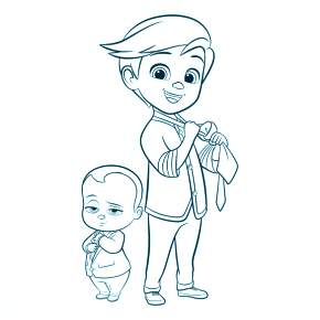 Раскраска Босс Молокосос