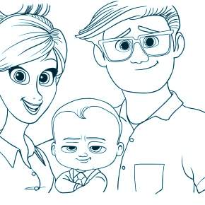 Раскраска Босс Молокосос