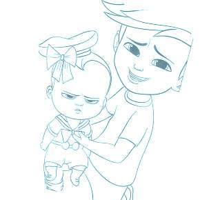 Раскраска Босс Молокосос