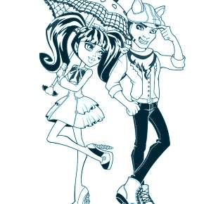 Раскраски Монстры Хай Раскраски Монстры Хай